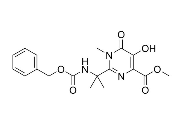methyl 2-(2-(((benzyloxy)carbonyl)amino)propan-2-yl)-5-hydroxy-1-methyl-6-oxo-1,6-dihydropyrimidine-4-carboxylate